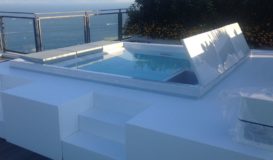 piscina automatizzata terrazzo